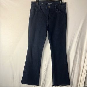 Black White The Sculpt Skinny Flare Size 10 Slits Inside Both Legs. High Rise